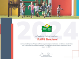 Itaipu Recebe Certificado de Empresa Amiga da Criança 2024 pela Fundação Abrinq