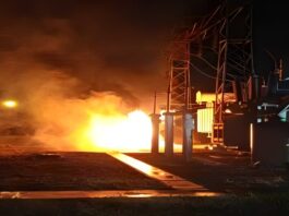 Celesc mobiliza força-tarefa após curto-circuito e incêndio em subestação no Planalto Norte